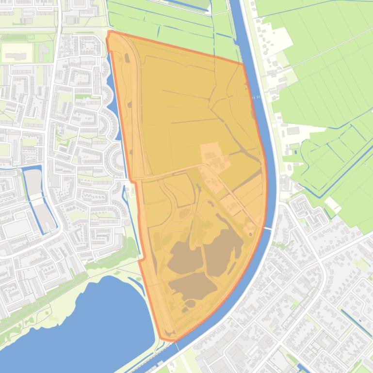 Kaart van de buurt Poelpolder-zuid.