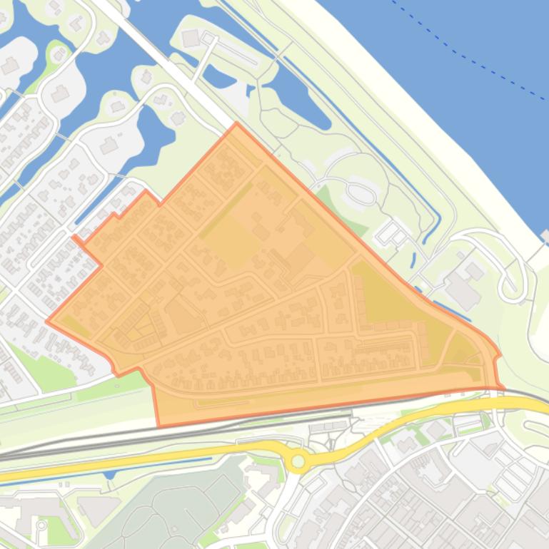 Kaart van de Polarisbuurt.