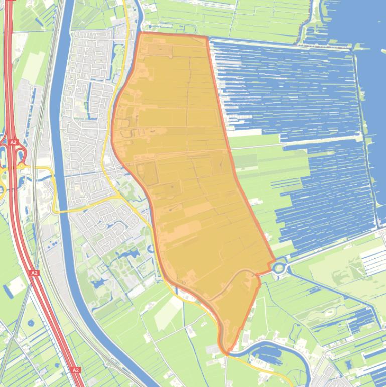 Kaart van de buurt Polder Breukelen Proosdij.
