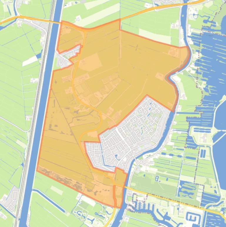 Kaart van de buurt Polder Holland.