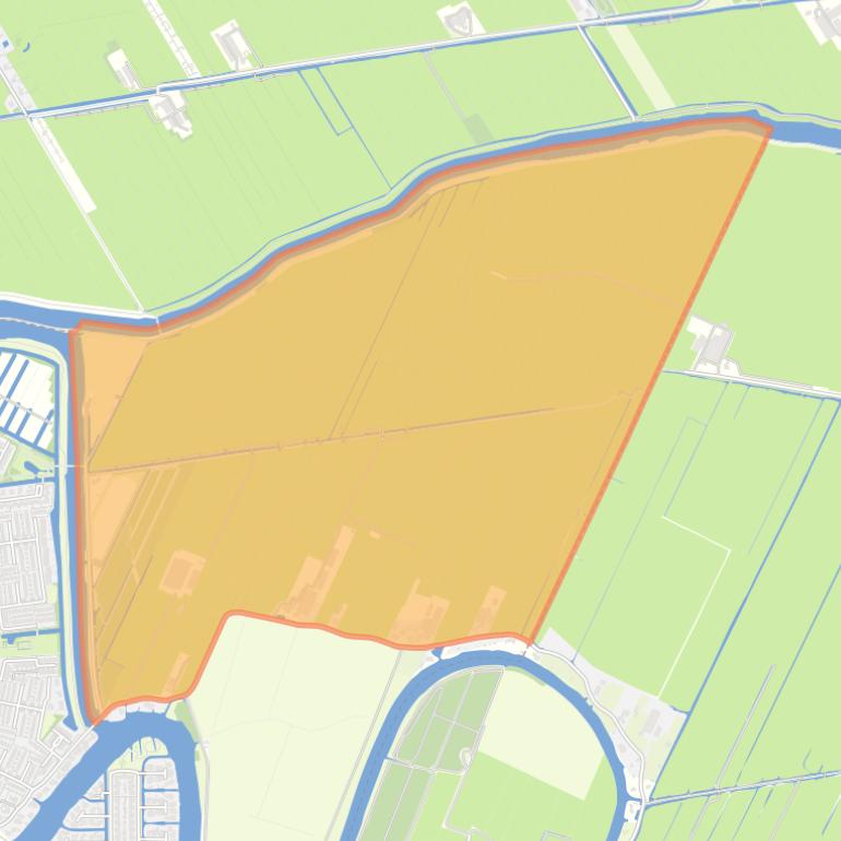 Kaart van de buurt Polder Kortland.