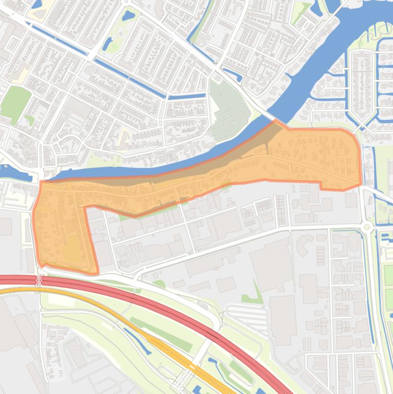 Kaart van de Polderbuurt.