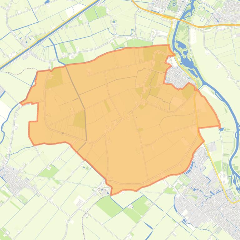 Kaart van de buurt Poldergebied Abbenbroek.