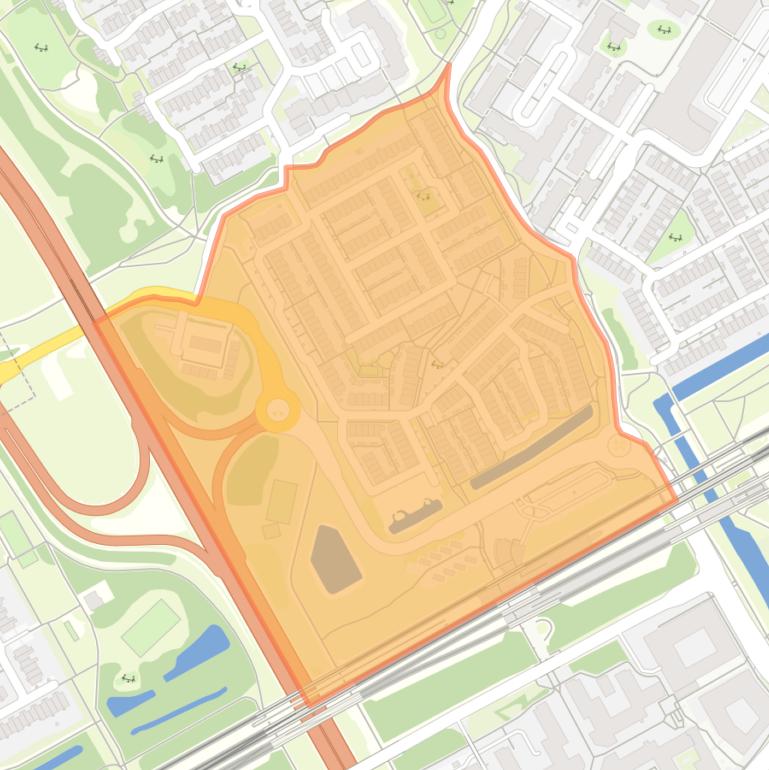 Kaart van de buurt Polderland.