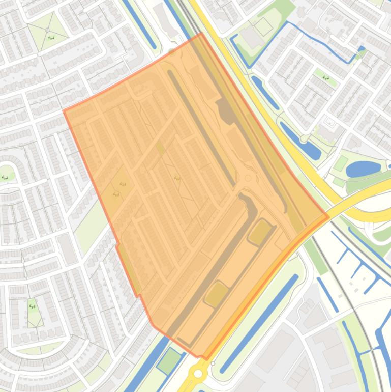 Kaart van de buurt Polderpeil-Oost.