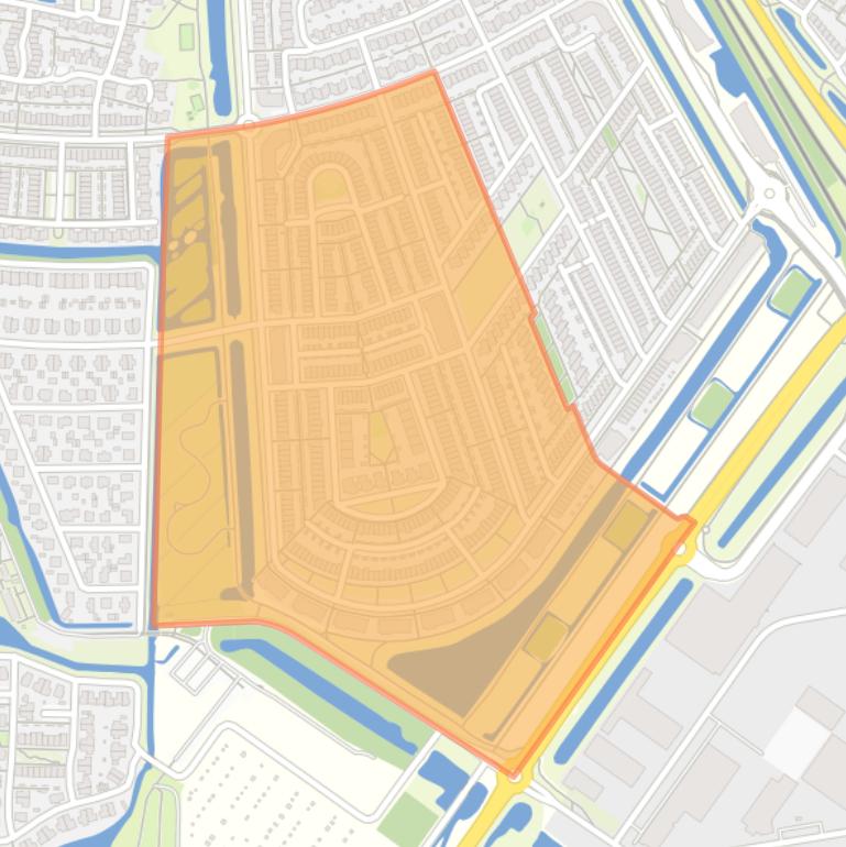 Kaart van de buurt Polderpeil-West.