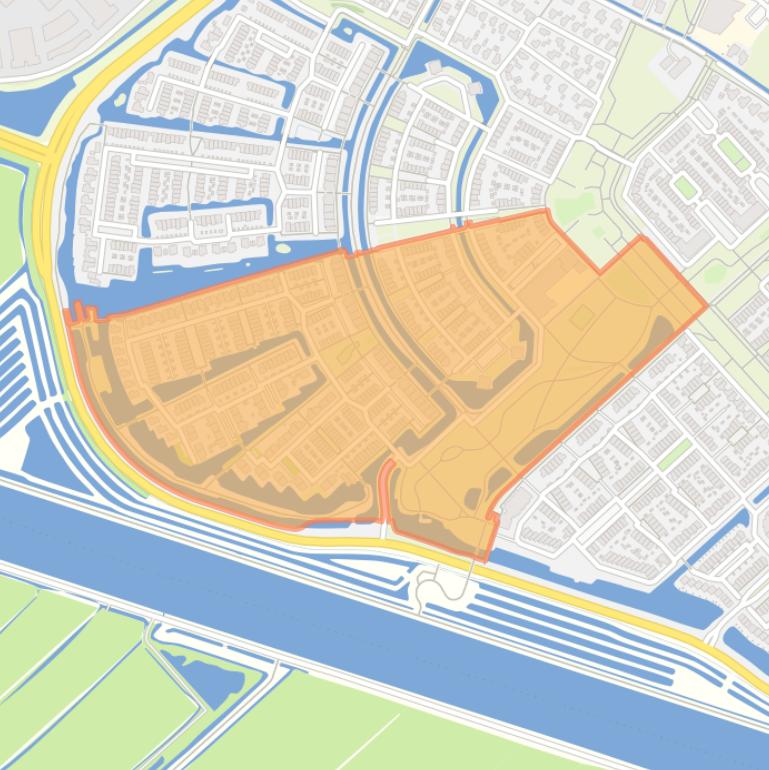 Kaart van de buurt Polders.