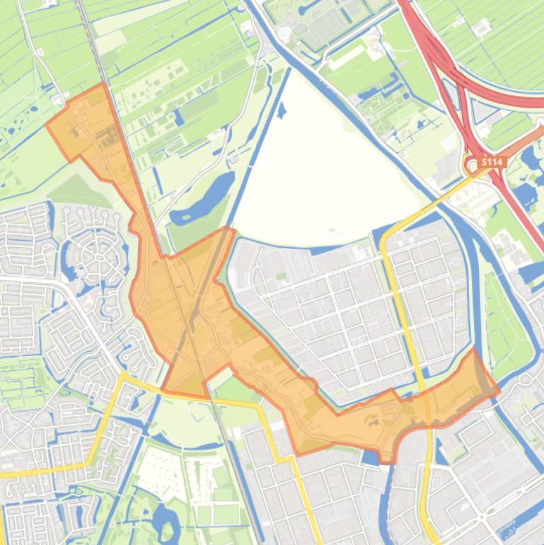 Kaart van de buurt Polderwetering.