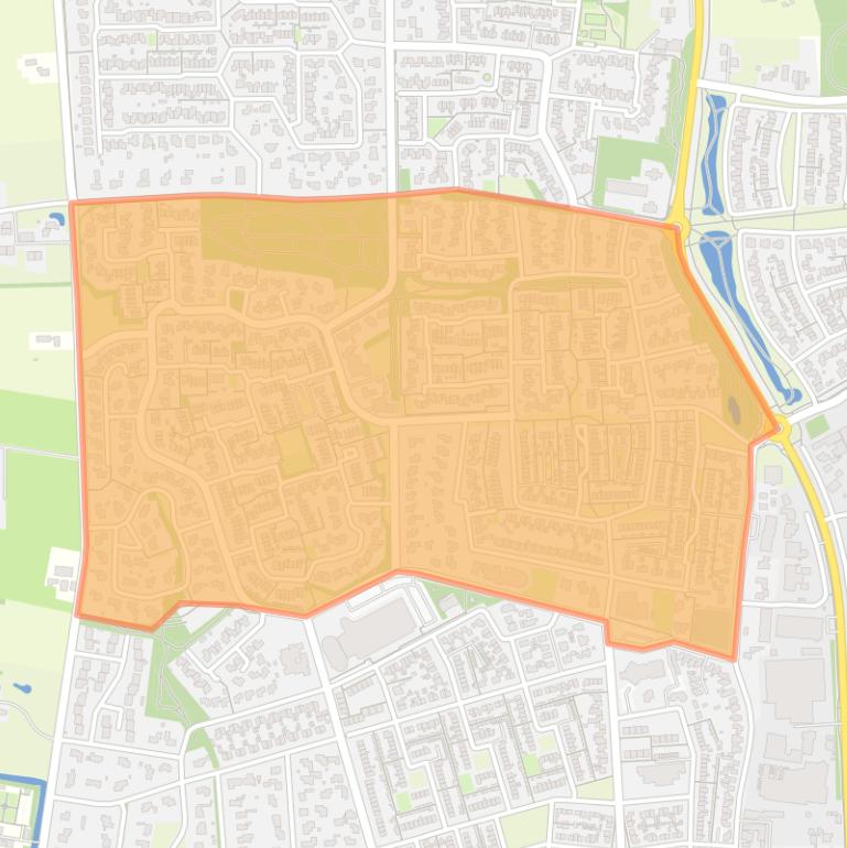 Kaart van de buurt Polhaar.