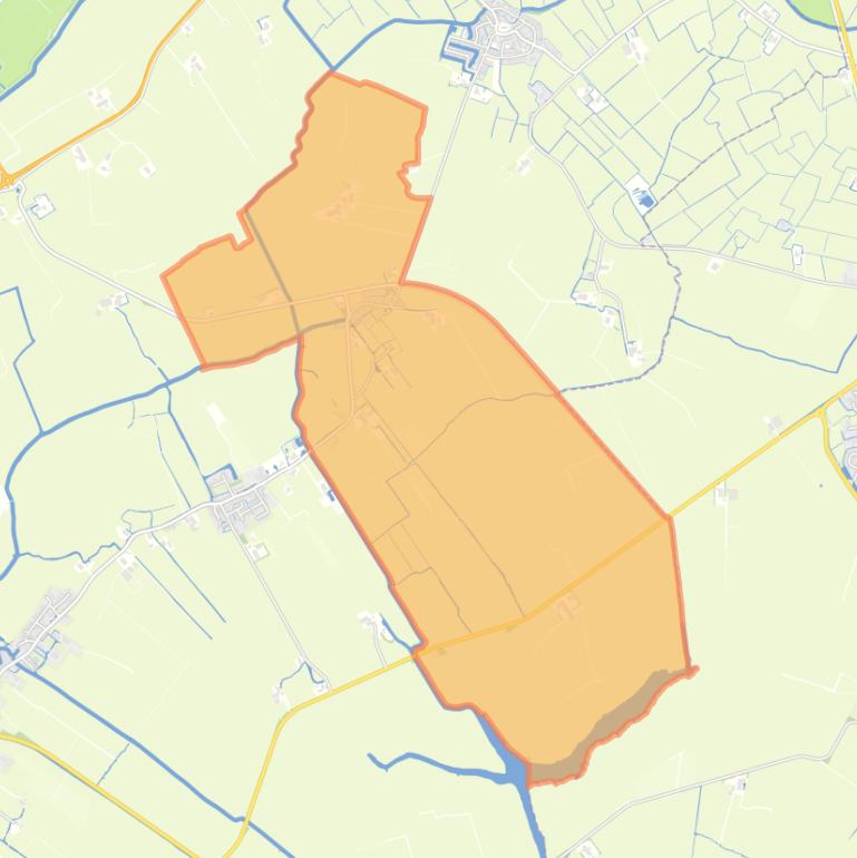 Kaart van de buurt Poppenwier.