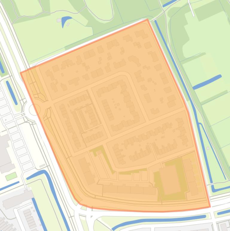 Kaart van de Presidentenbuurt.