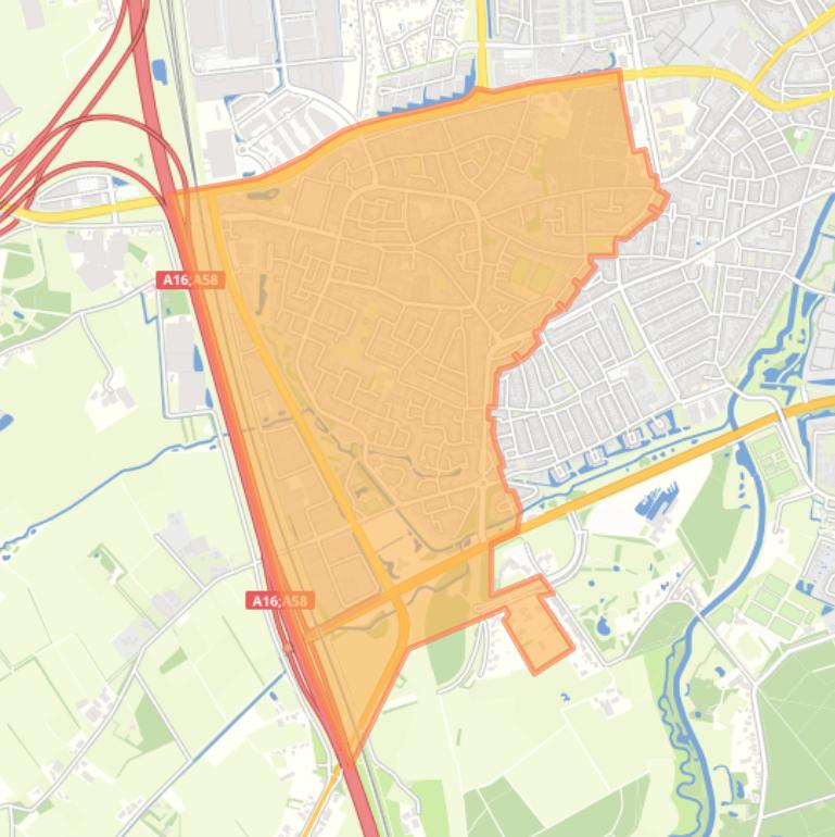 Kaart van de buurt Princenhage.