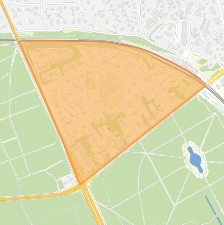 Kaart van de buurt Prins Hendrikpark.