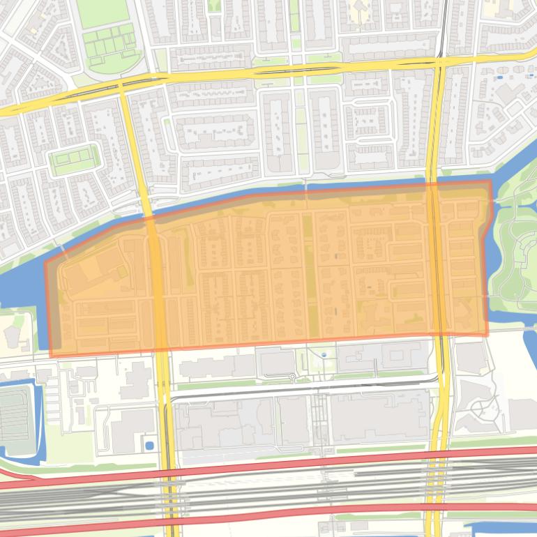 Kaart van de Prinses Irenebuurt.