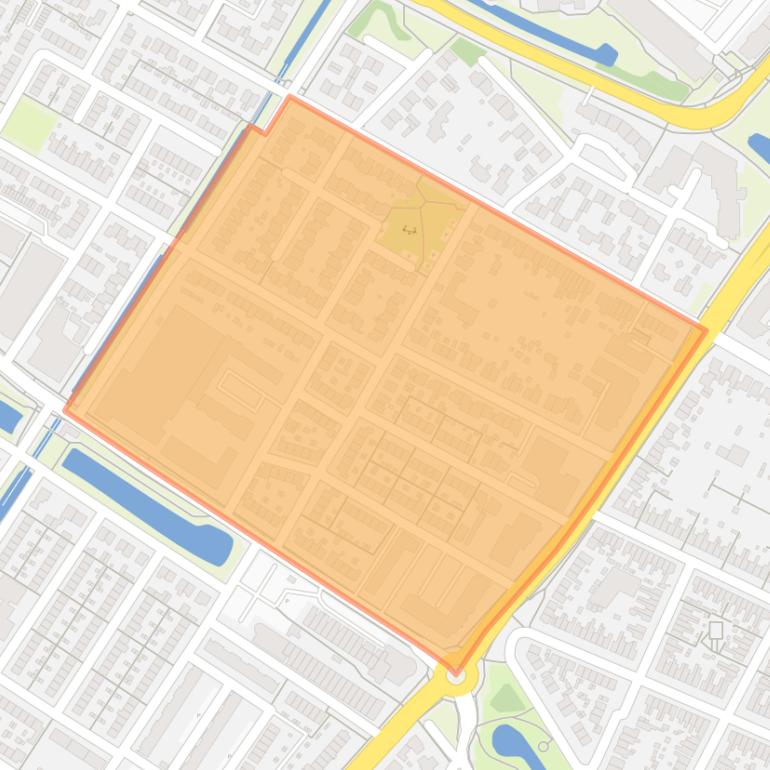 Kaart van de Prinsessenbuurt.