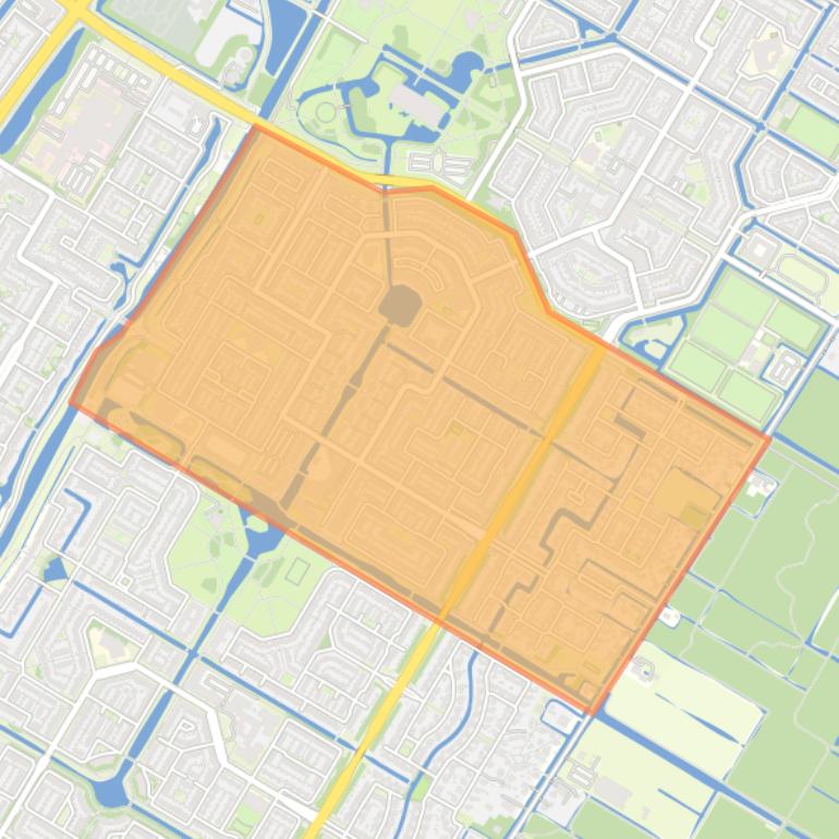 Kaart van de buurt Purmer-Zuid/Noord.