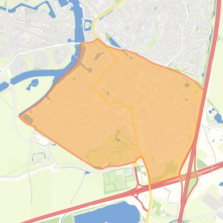Kaart van de buurt Raamsdonksveer.