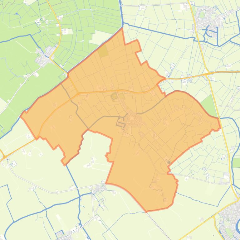 Kaart van de buurt Raerd.