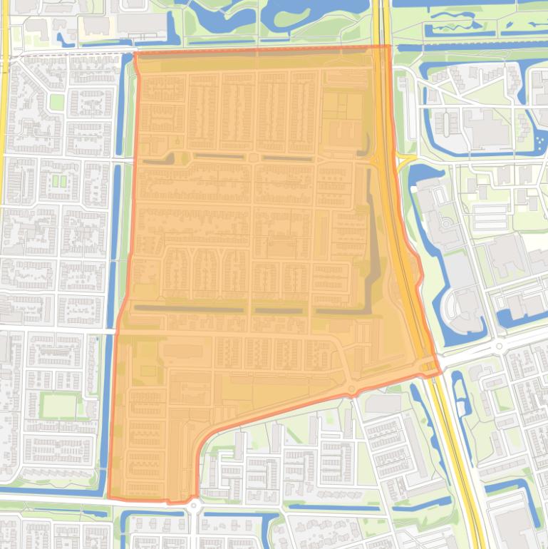 Kaart van de buurt Randwijck Oost.