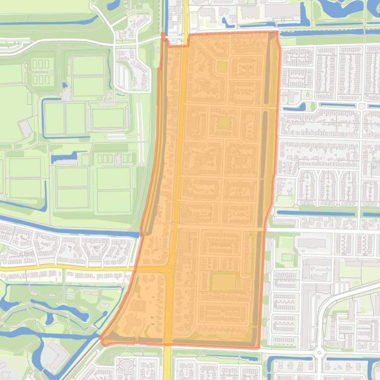 Kaart van de buurt Randwijck West.