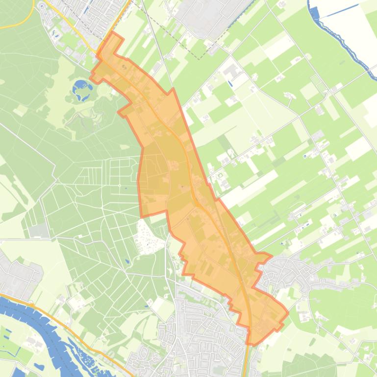 Kaart van de buurt Randzone.