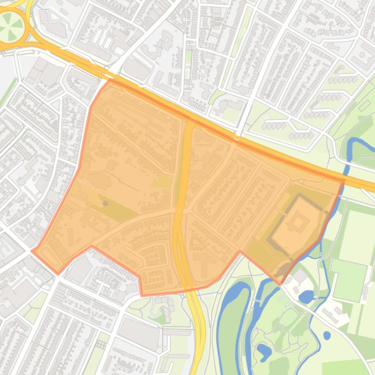 Kaart van de buurt Rapelenburg.