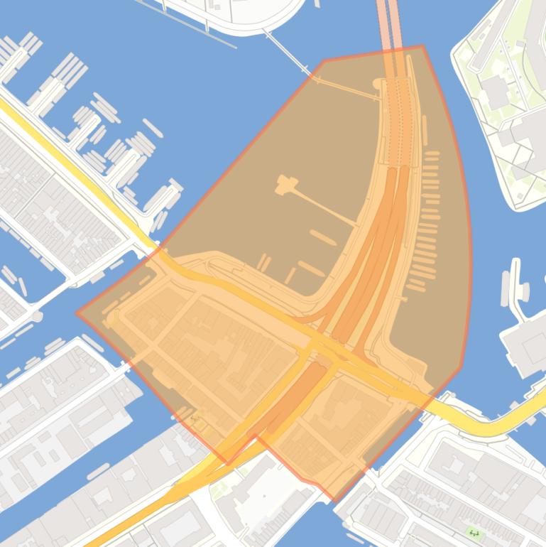 Kaart van de buurt Rapenburg.