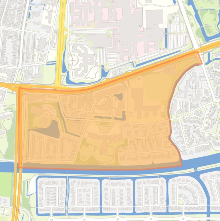 Kaart van de buurt Rapenburg.