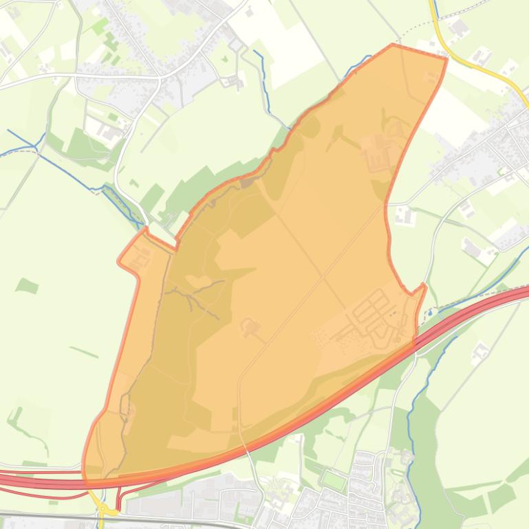 Kaart van de buurt Ravensbosch.