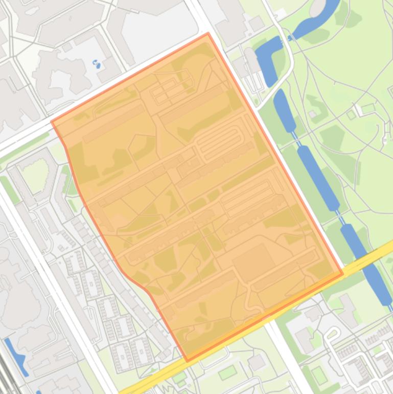 Kaart van de Rechte H-buurt.