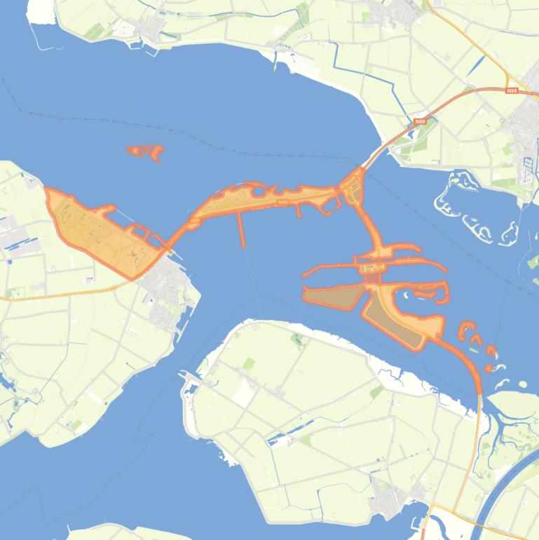 Kaart van de buurt Recreatiegebied.