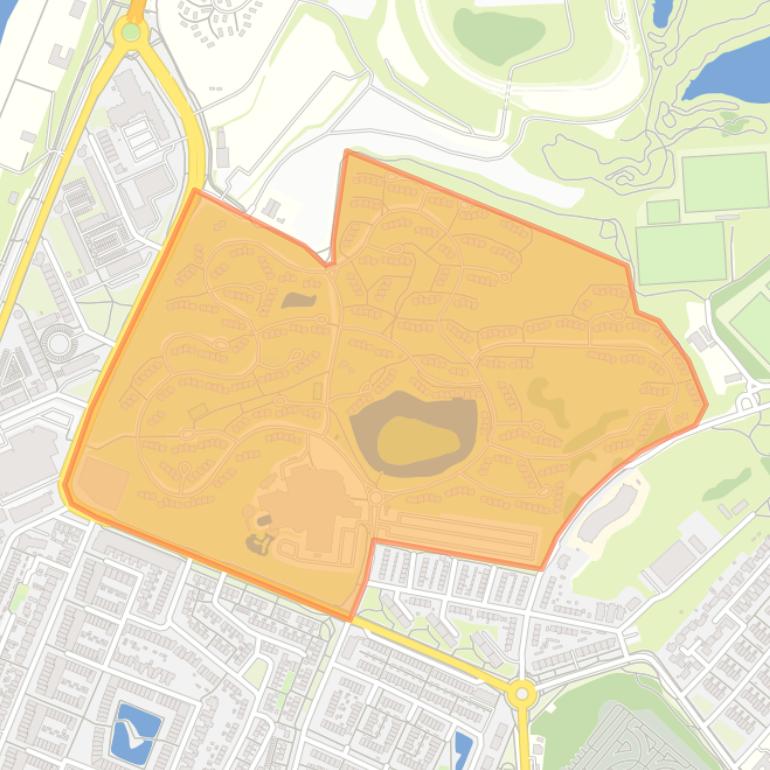 Kaart van de buurt Recreatiepark.