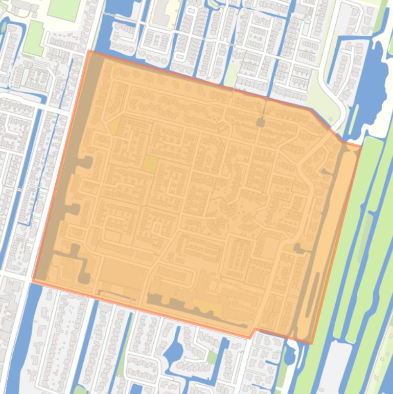 Kaart van de buurt Reeuwijk-Brug-Oost.