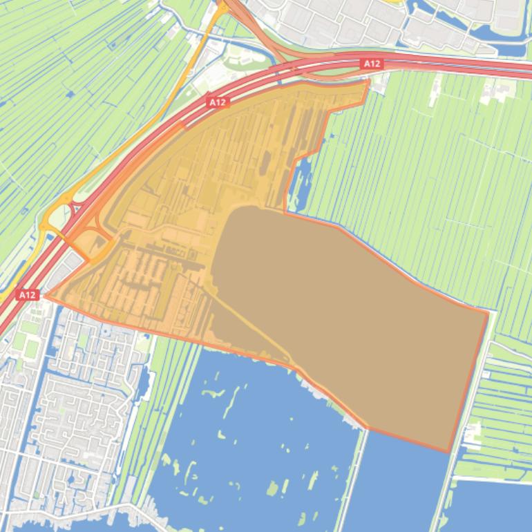 Kaart van de buurt Reeuwijkse Hout.