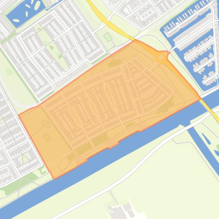 Kaart van de Regenboogbuurt Zuid.