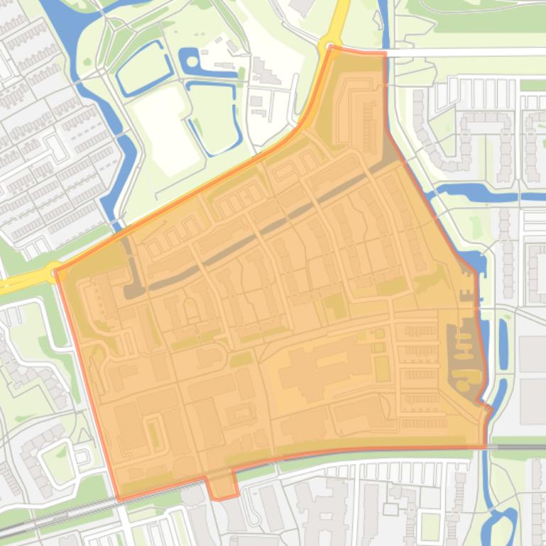 Kaart van de buurt Reigersbos 1.