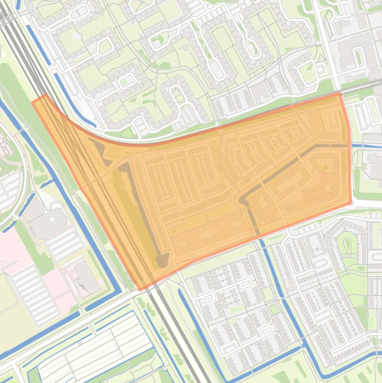 Kaart van de buurt Reigersbos 3.