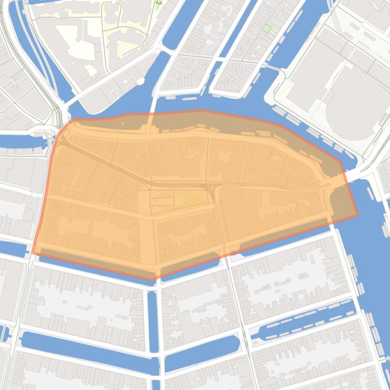 Kaart van de buurt Rembrandtplein en omgeving.