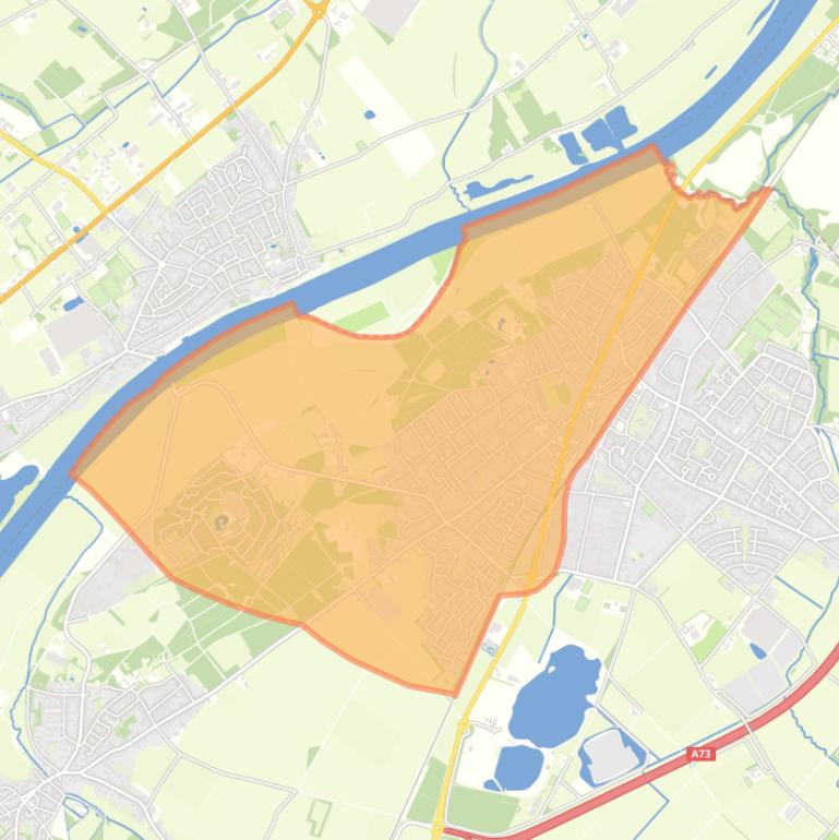 Kaart van de buurt Reuver.