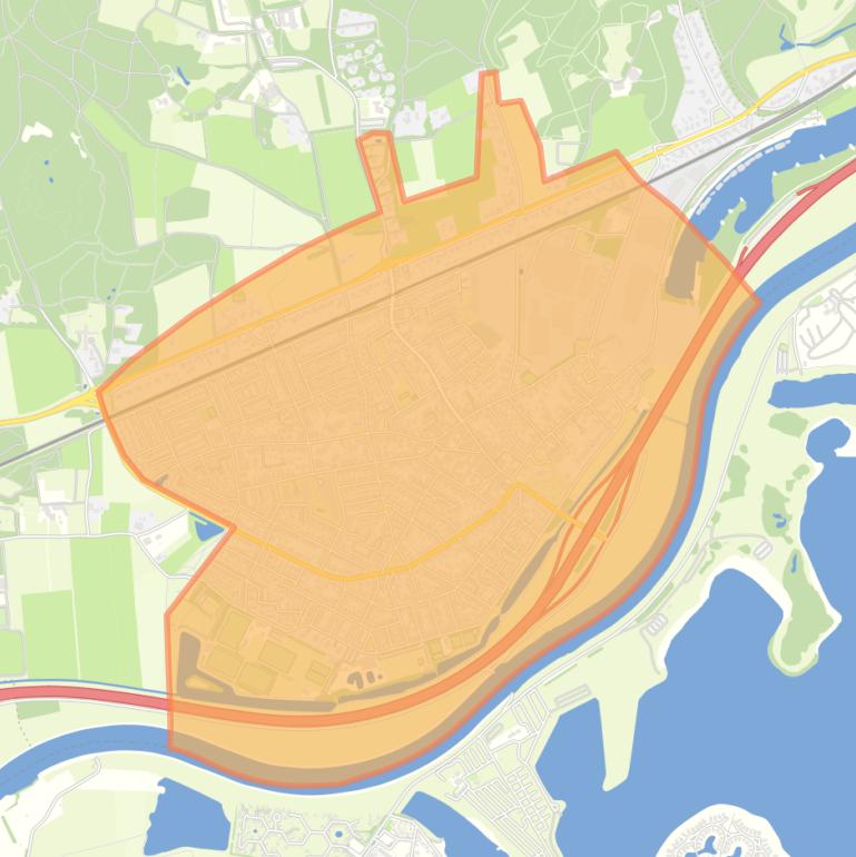 Kaart van de buurt Rheden.