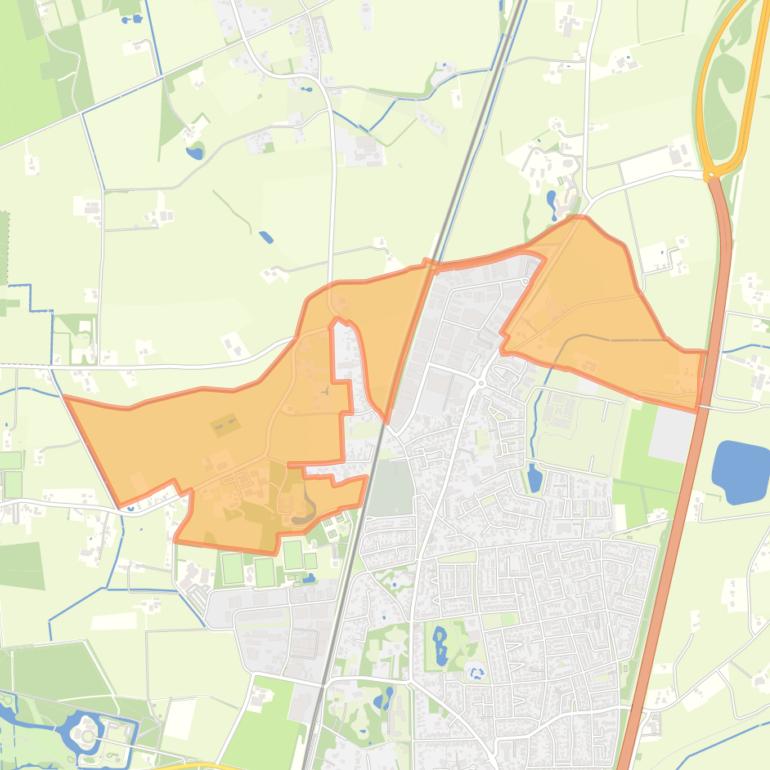 Kaart van de buurt Rhienderen Buitengebied.
