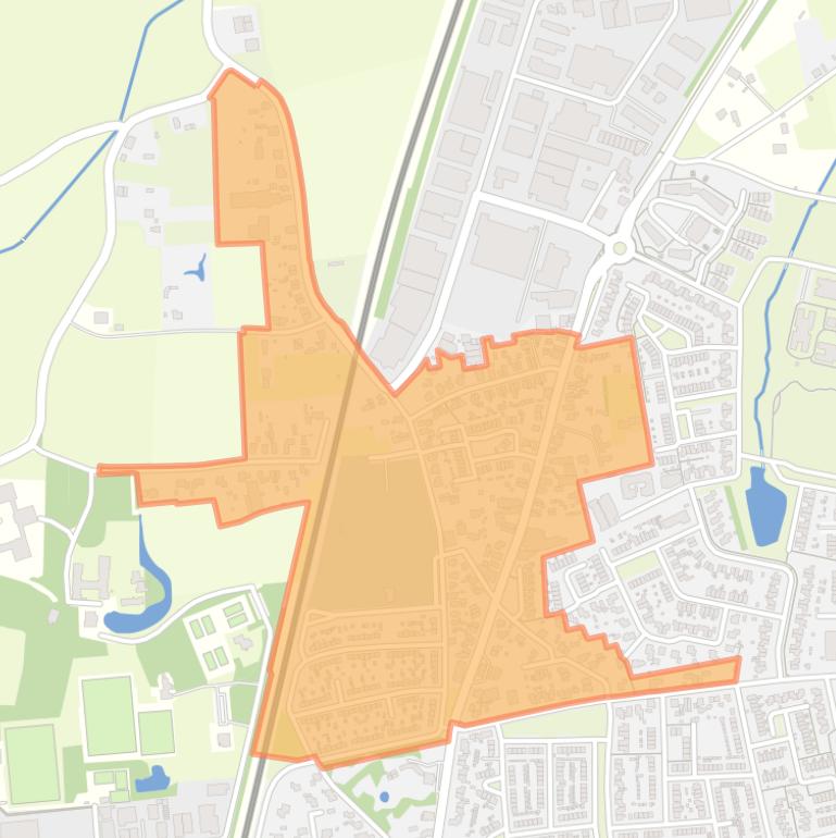 Kaart van de buurt Rhienderen Kern.