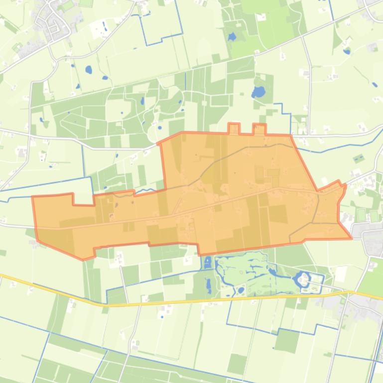 Kaart van de buurt (Rhienderense) Broek.