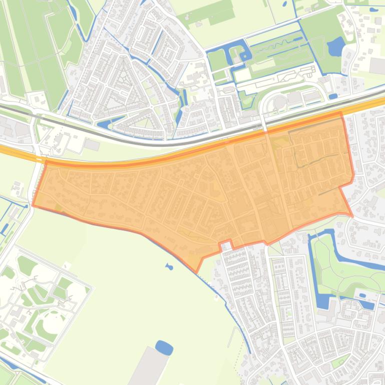 Kaart van de buurt Rhoon-Centrum.