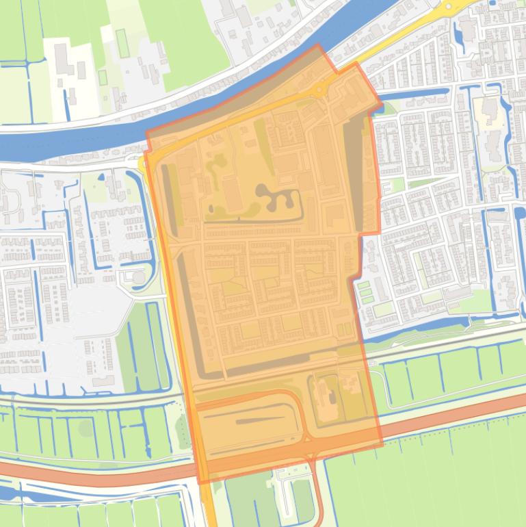 Kaart van de buurt Rhynenburch.