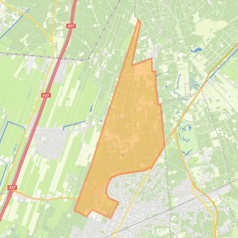 Kaart van de buurt Ridderoordsche Bossen.