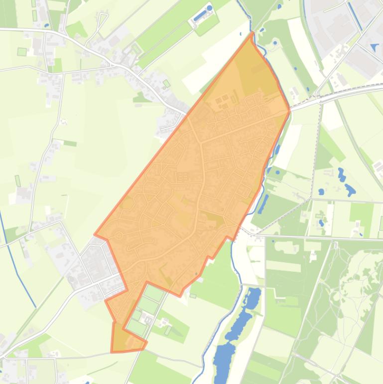 Kaart van de buurt Riel-Dorp.