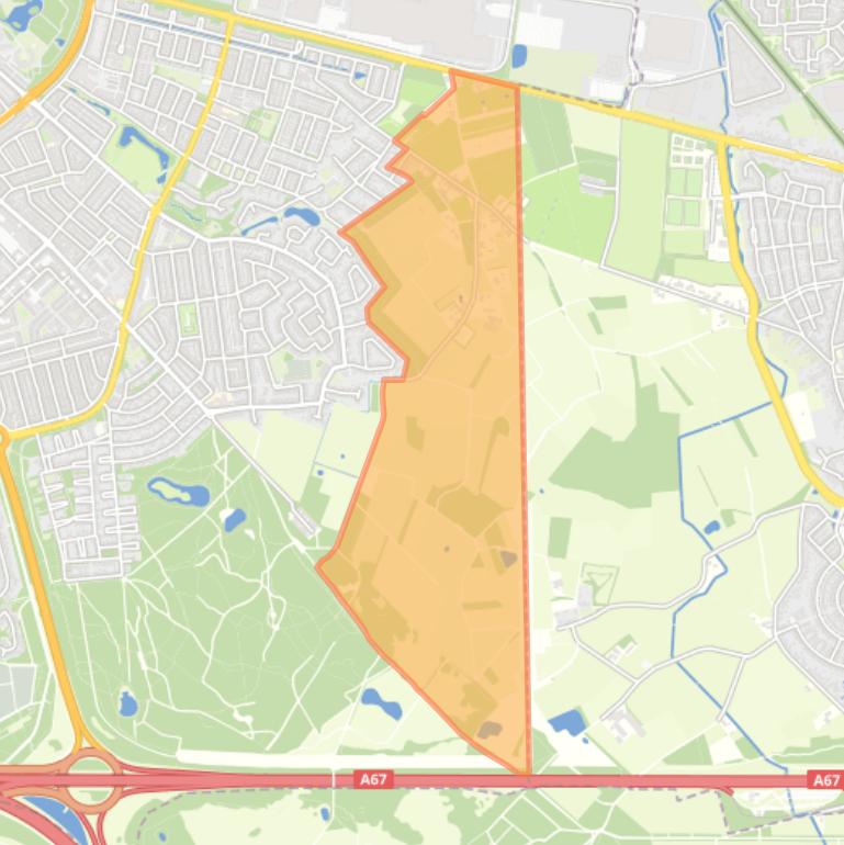 Kaart van de buurt Riel.