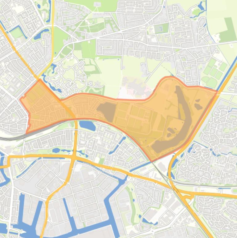 Kaart van de buurt Rielerweg-Oost.