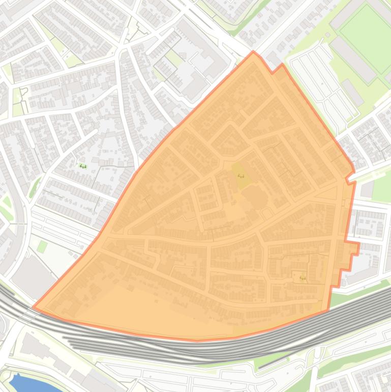 Kaart van de buurt Rielerweg-West.